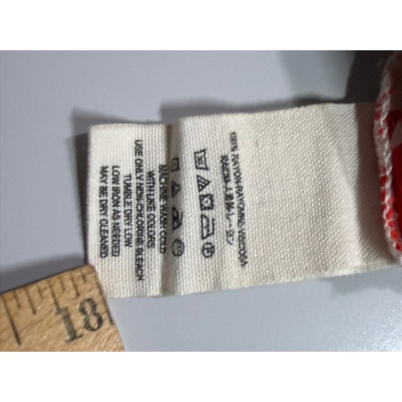 Free People Red Floral Long Sleeve Button Front Romper S OB390904LA - Picture 6 of 8